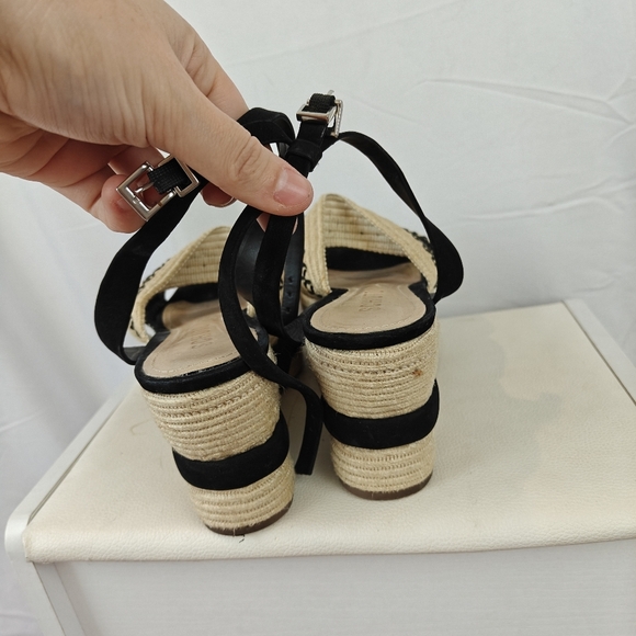 SCHUTZ Denes Platform Espadrilles In Black/Natural Size 7.5B - Picture 6 of 10